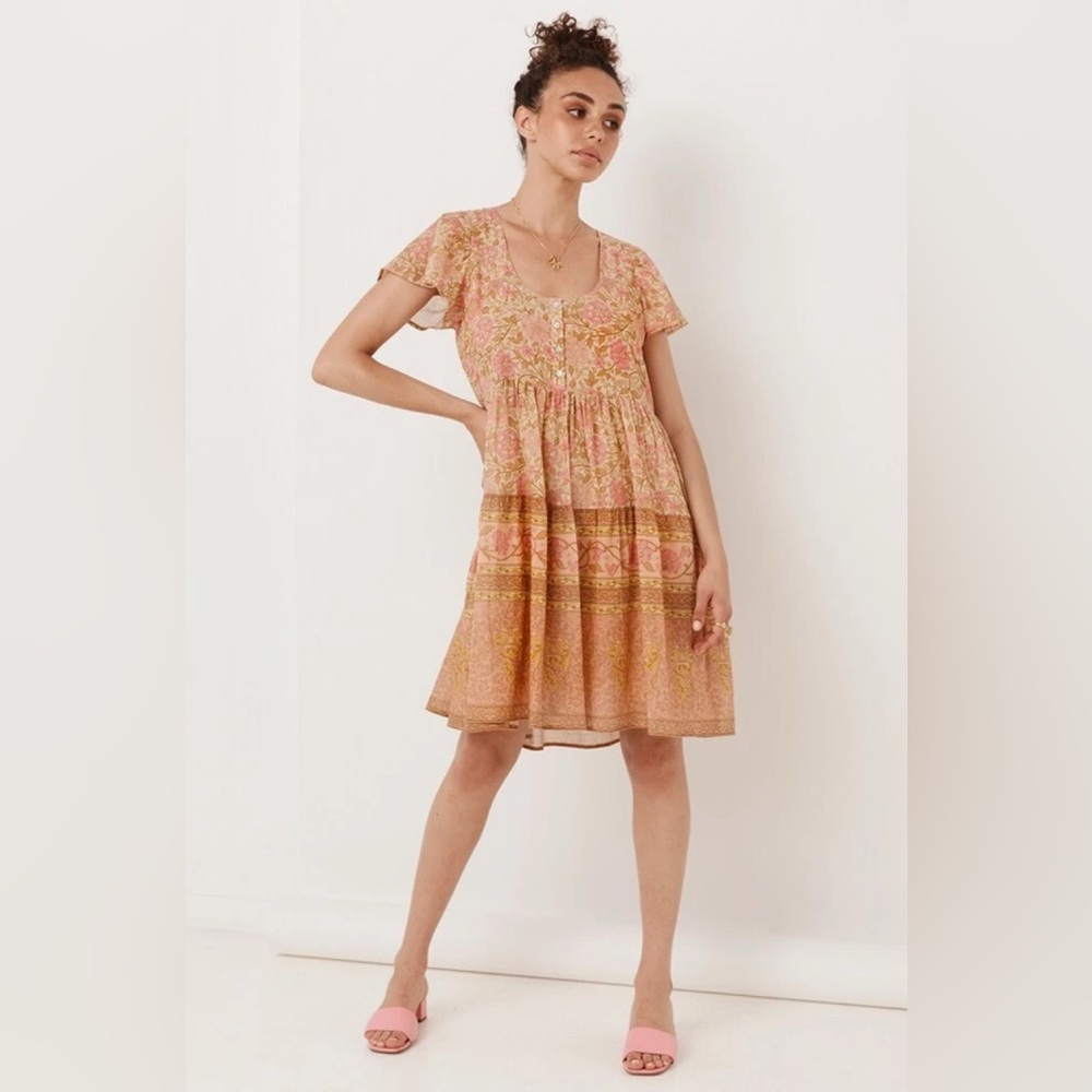 Spell and The Gypsy Collective Love Story Babydoll Mini Dress S M